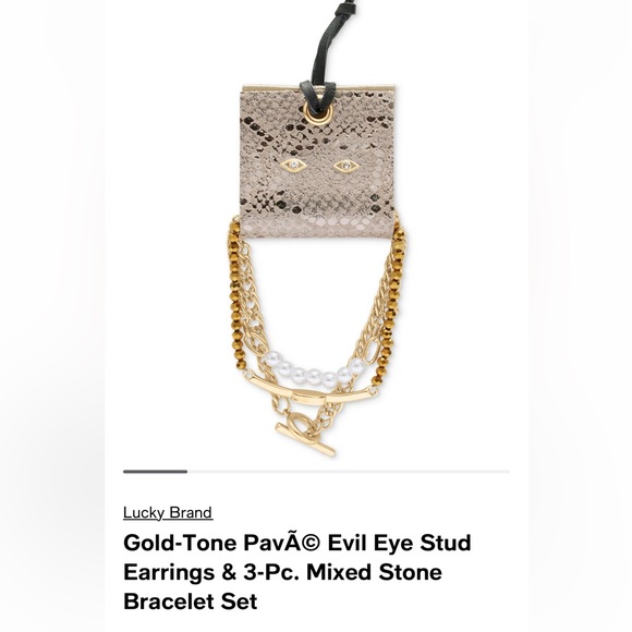 Lucky Brand Jewelry - Lucky Brand Evil Eye Bracelet and Earring Set